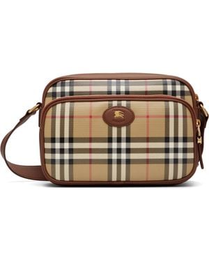 Burberry Check Pocket Crossbody Bag - Brown