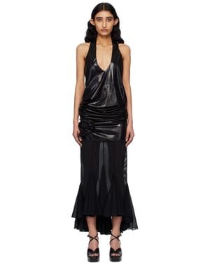 Fanci Club Skinks Fishtail Midi Dress - Black