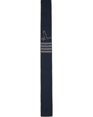 Thom Browne Geese Icon Jacquard Knit Tie - Black