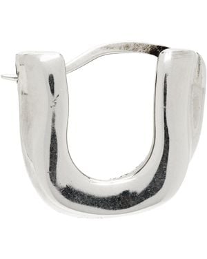 Dries Van Noten Mini Hoop Single Earring - White