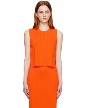 FRAME Orange Cutout Tank Top