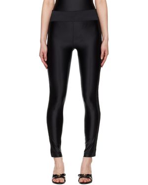 Versace Jeans Couture Logo Trim Leggings - Black