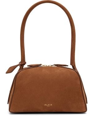 Alaïa 'Le Bouledogue' Small Nubuck Bag - Brown