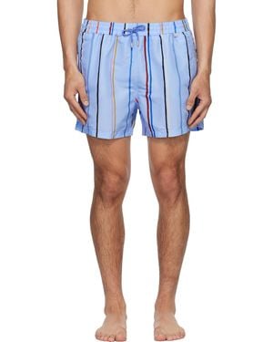Paul Smith 'Painted Stripe' Swim Shorts - Blue