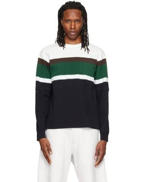 Sacai Chusen-Dyed Cotton Jersey L/S T-Shirt - Green