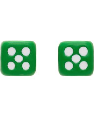Veert 'The Enamel Dice' ピアス - グリーン