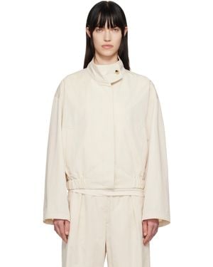 LE17SEPTEMBRE Off- Funnel Neck Jacket - Natural