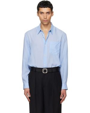 Tonywack Striped Lyocell Shirt - Blue
