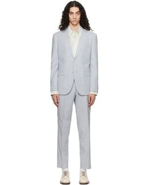 BOSS Two-Piece Regular-Fit Stretch Bouclé Suit - Black