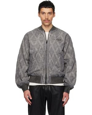 DIESEL J-Type-Treat Bomber Jacket - Grey