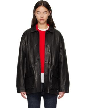 NOTHING WRITTEN Arden Leather Jacket - Black