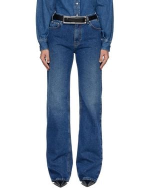 Mugler Five Pocket Straight Denim Jeans - Blue