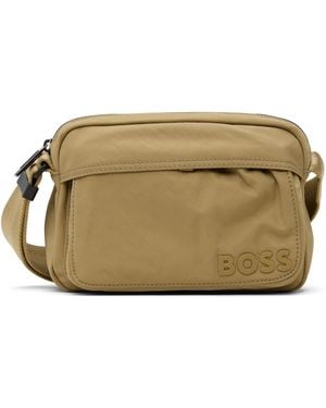 BOSS Nylon Logo Patch Pouch - Green