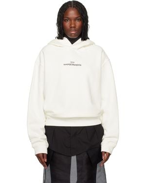 Maison Margiela オフホワイト Reversed Logo フーディ