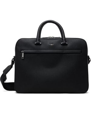 BOSS Emed Logo Faux-Leather Briefcase - Black
