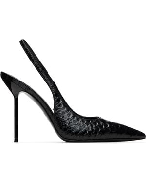 Paris Texas Lidia Slingback 105 Heels - Black
