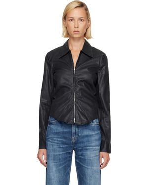 Our Legacy Slim Zip Shirt - Black