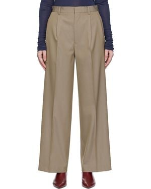 AURALEE Light Wool Max Gabardine Two-Tuck Pants - Multicolor