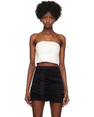 GAUGE81 White Lica Tube Top - Black