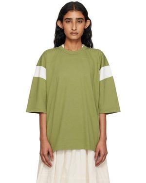 YMC T-Shirt Skate Vert Et Blanc