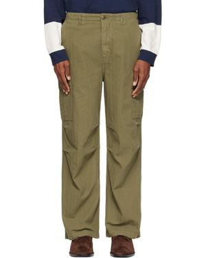 Palmes Herringbone Cargo Pants - Green