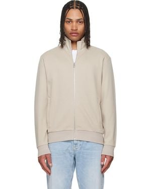 BOSS Zip-Up Mercerized Piqué Sweatshirt - Multicolour
