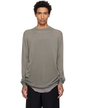 Rick Owens Taupe Tower Oversized Level Jumper - Grey