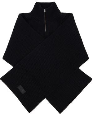 MM6 by Maison Margiela Fisherman Knit Camionneur Scarf - Black