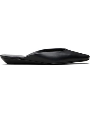 Loulou de Saison Diane Calf Leather Mule Flats - Black