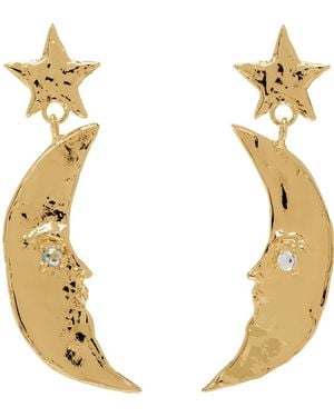 Mondo Mondo Moon Earrings - Metallic