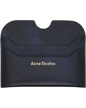 Acne Studios Leather Card Holder - Blue