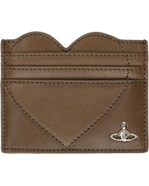 Vivienne Westwood Heart Card Holder - Brown