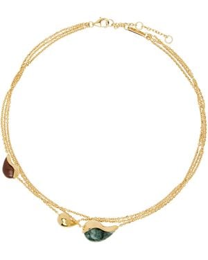 Bottega Veneta Drop Marble Necklace - Metallic