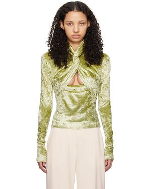 Nanushka Green Iride Long Sleeve T-shirt - Multicolour