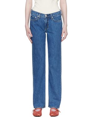 Rag & Bone Jean Droit Harlow Bleu