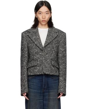 Acne Studios Tweed Blazer - Black