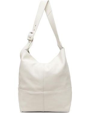 Ami Paris Taurillon Leather Etienne Crossbody Bag - White