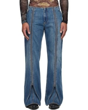 Jean Paul Gaultier Zipped Jeans - Blue