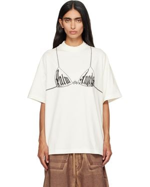 Palm Angels Off- Bra Loose T-Shirt - White