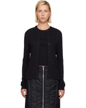 Simone Rocha Pointelle Cardigan - Black