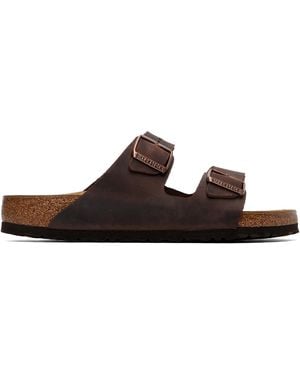Birkenstock Regular Arizona Oiled Leather Sandals - Brown
