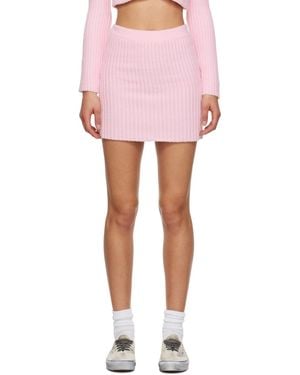 ERL Pink Cheeader Midi Skirt