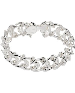 Marine Serre Silver Moon Chain Bracelet - Metallic