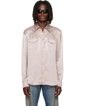 Acne Studios Textured Satin Button-Up Shirt