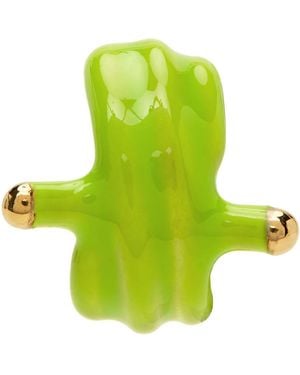 Columbia Ssense Exclusive Alan Crocetti Edition Double Knot Ear Cuff - Green