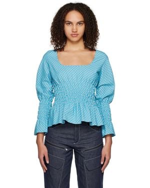 Paria Farzaneh Bubblegum Blouse - Blue