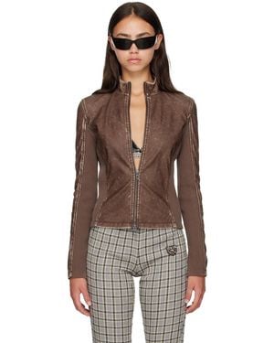 DIESEL Biker Jacket - Brown