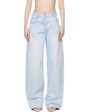 Pushbutton Jean Droit Zero Bleu