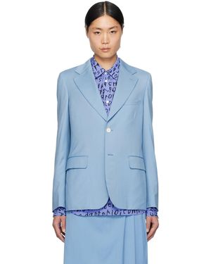 Comme des Garçons ブルー ジップ テーラードジャケット