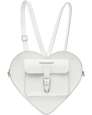 Dr. Martens White Heart Shaped Leather Backpack